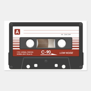 Cassette Tape Rectangular Sticker