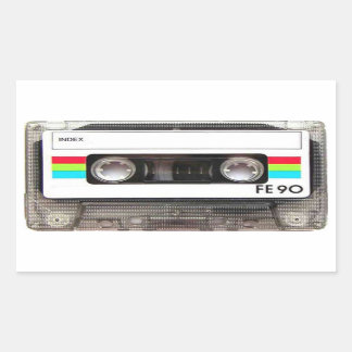 Cassette Tape Rectangular Stickers
