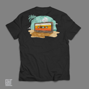 Cassette Tape Retro  80’s on the Beach Rewind T-Shirt
