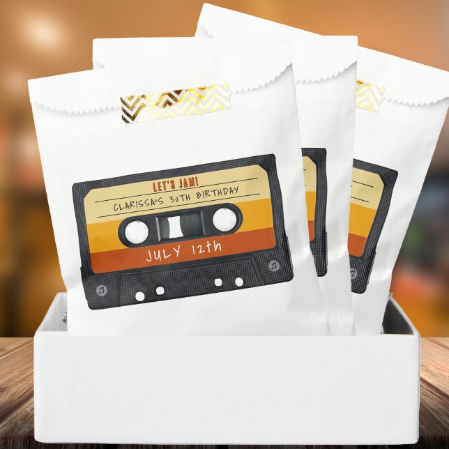 Cassette Tape Retro Birthday Party Favour Bags (Cassette Tape Retro Birthday Party Favor Bag
)