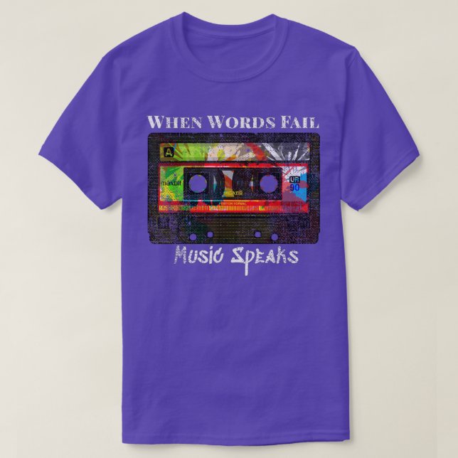 Cassette Tape Retro Music Rave House Techno Hip Ho T-Shirt (Design Front)