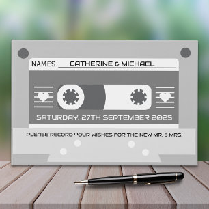 Cassette Tape Retro Music Wedding Guest Book