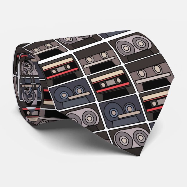 Cassette Tape Retro Tie (Rolled)