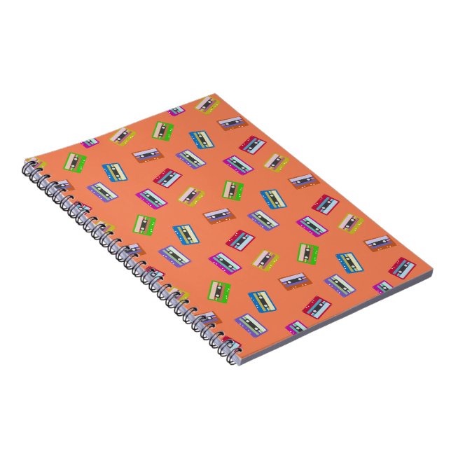 Cassette Tape Retro Vintage Lover Colourful Mixtap Notebook (Right Side)