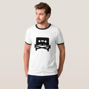 Cassette Tape Skull and Bones T-Shirt
