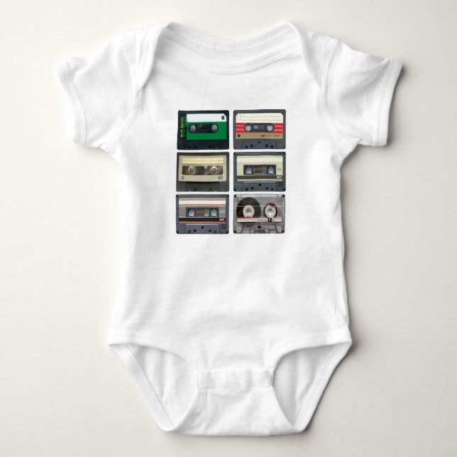 Cassette Tapes Baby Bodysuit (Front)