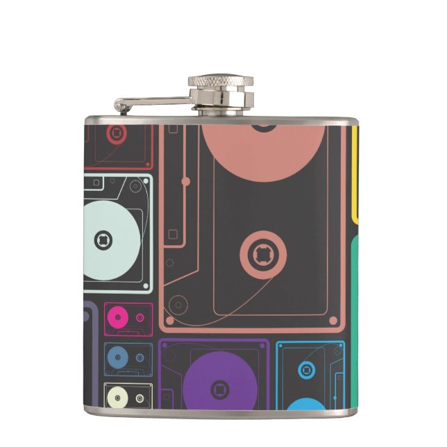 Cassette Tapes Hip Flask (Front)
