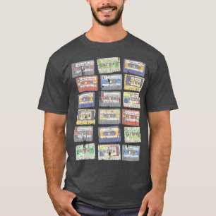 Cassette Tapes Mixtapes 1980s Radio DJ Music T-Shirt