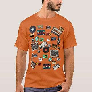 Cassette Tapes Mixtapes 1980s Radio Music Vintage T-Shirt
