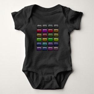 CASSETTE TAPES RETRO MUSIC LOVER BABY BODYSUIT