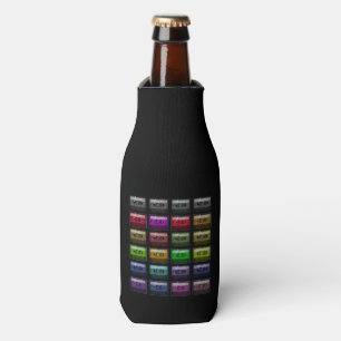 CASSETTE TAPES RETRO MUSIC LOVER BOTTLE COOLER