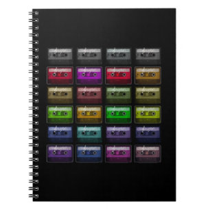 CASSETTE TAPES RETRO MUSIC LOVER NOTEBOOK