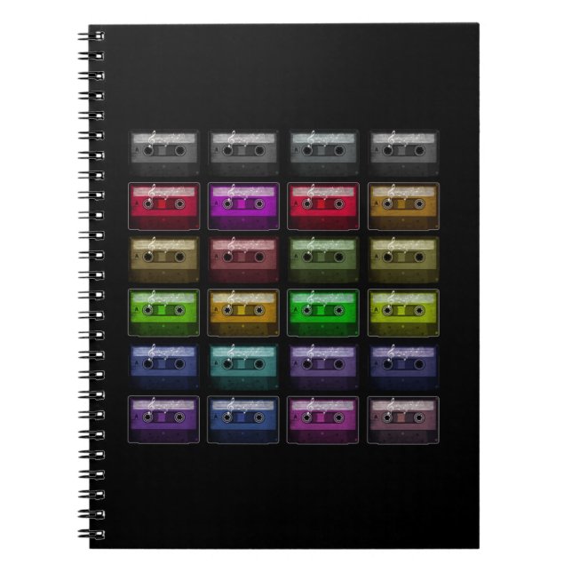 CASSETTE TAPES RETRO MUSIC LOVER NOTEBOOK (Front)