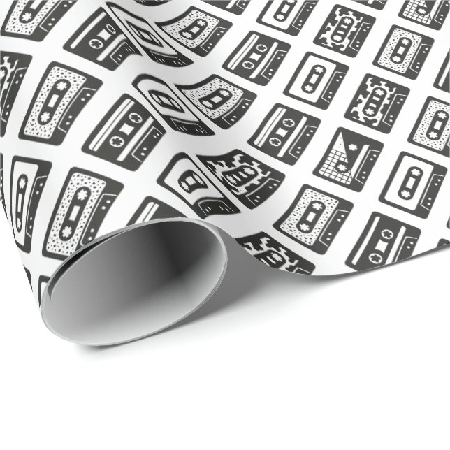 Cassette Tapes Wrapping Paper (Roll Corner)