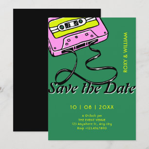 Cassette wedding save the date