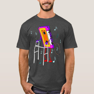 Cassetteape Retro Vintage 70s 80s 90s Music girl f T-Shirt