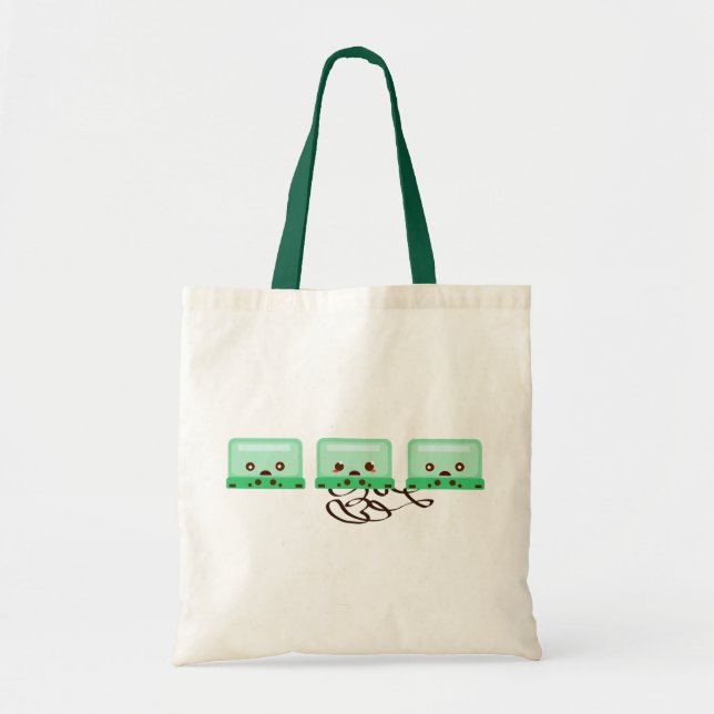cassettes trouble tote bag (Front)