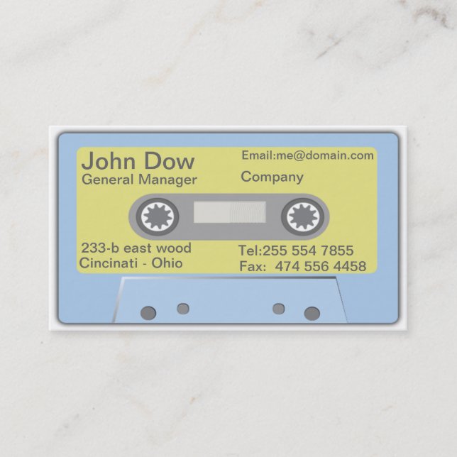 cassettes VOL1 Business Card (Front)