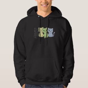 Cassgender Flag Pile Pride Lgbtq Cats Cute Cat Hoodie