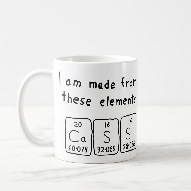 Cassi periodic table name mug (Left)