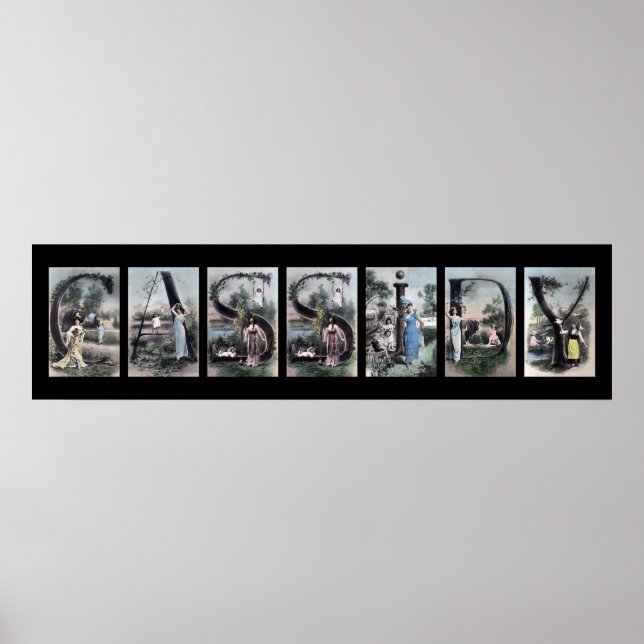 CASSIDY Alphabet Letter Name Art Poster (Front)