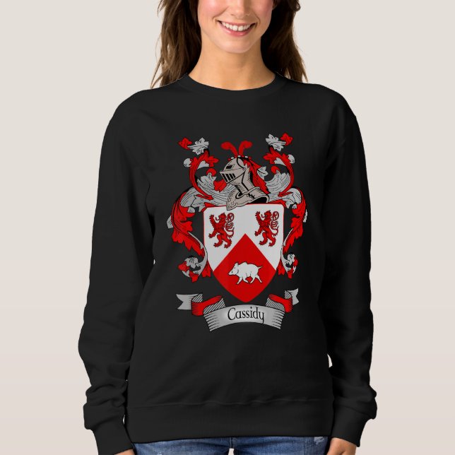 Cassidy Coat Of Arms Cassidy Surname Family Crest Sweatshirt (Front)