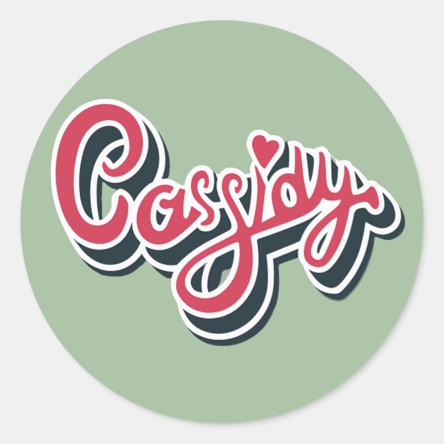 Cassidy Name Stickers (Front)