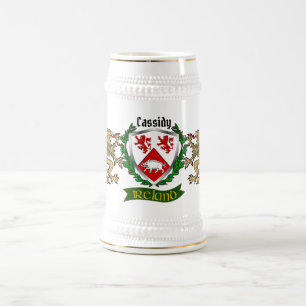 Cassidy/O'Cassidy Irish Shield Personalised Beer Stein
