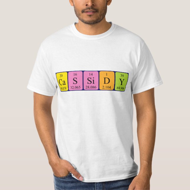 Cassidy periodic table name shirt (Front)