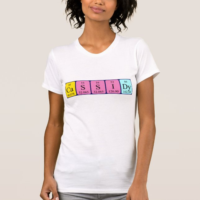 Cassidy periodic table name shirt (Front)