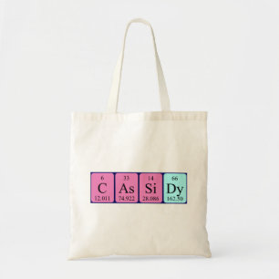 Cassidy periodic table name tote bag