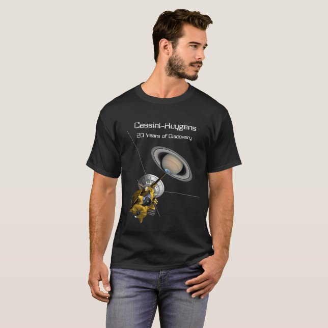 Cassini Huygens 20 Year Mission to Saturn T-Shirt (Front Full)