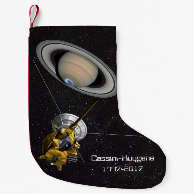 Cassini Huygens Mission to Saturn Small Christmas Stocking (Front)