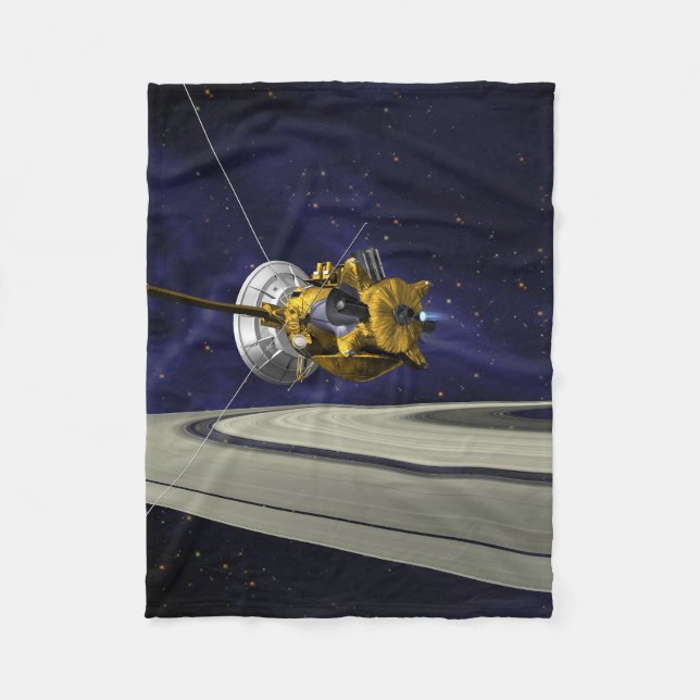 Cassini Saturn Orbit Insertion  Fleece Blanket (Front)