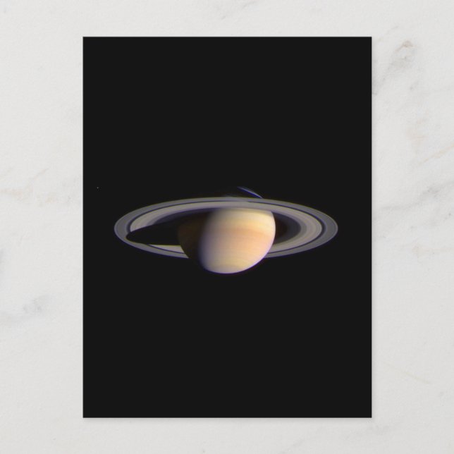 Cassini View of Saturn Space NASA Postcard (Front)