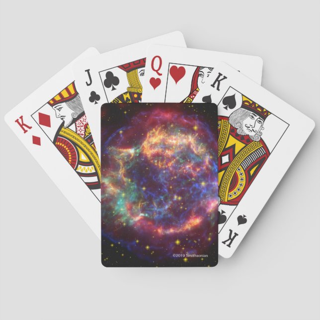 Cassiopeia A In Many Colours Playing Cards (Back)