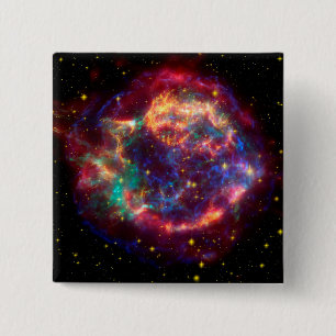 Cassiopeia a Spitzer 15 Cm Square Badge