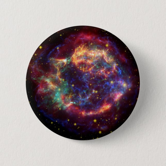 Cassiopeia Galaxy Supernova remnant 6 Cm Round Badge (Front)