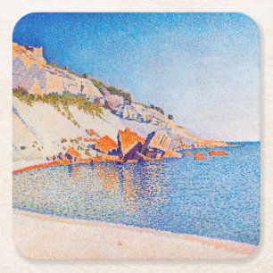 Cassis, Cap Lombard, Opus 196, Signac Square Paper Coaster