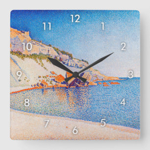 Cassis, Cap Lombard, Opus 196, Signac Square Wall Clock