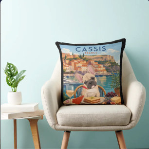 CASSIS • France French Bulldog Art Muse Journeys Cushion