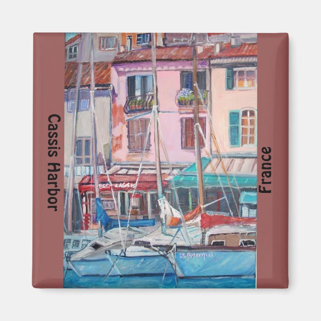 Cassis harbour - Magnet (Front)