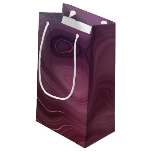 Cassis Strata   Moody Pink and Purple Luxe Agate Small Gift Bag