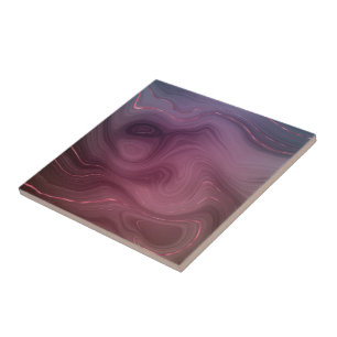 Cassis Strata   Moody Pink and Purple Luxe Agate Tile