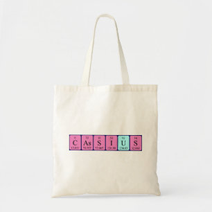 Cassius periodic table name tote bag
