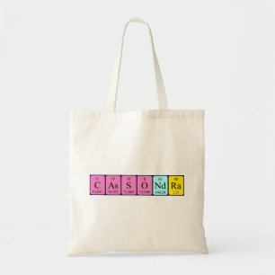 Cassondra periodic table name tote bag