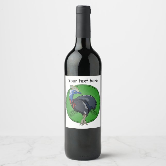 Cassowary Australia Wine Label (Front)