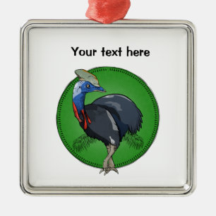 Cassowary Australian Bird Metal Tree Decoration