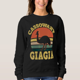Cassowary Giagia Cute Cassowary Party Greek Grandm Sweatshirt