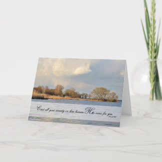Cast all your anxiety on Him - Scripture Card